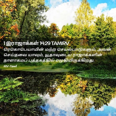 Picture 02 - 1 இராஜாக்கள் 14:29 TAMIRV - ரெகொபெயாமின் மற்ற - Bible Verse Picture