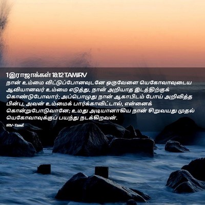Picture 02 - 1 இராஜாக்கள் 18:12 TAMIRV - நான் உம்மை - Bible Verse Picture
