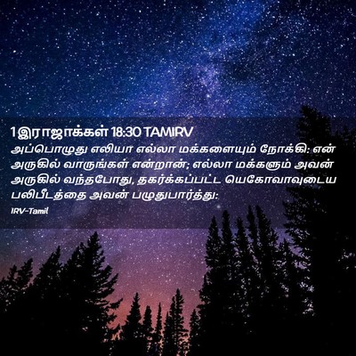 Picture 02 - 1 இராஜாக்கள் 18:30 TAMIRV - அப்பொழுது எலியா - Bible Verse Picture