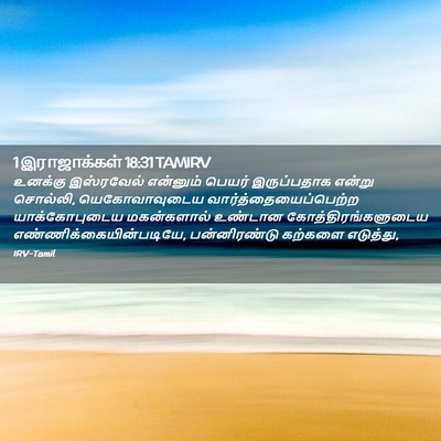 Picture 02 - 1 இராஜாக்கள் 18:31 TAMIRV - உனக்கு இஸ்ரவேல் - Bible Verse Picture