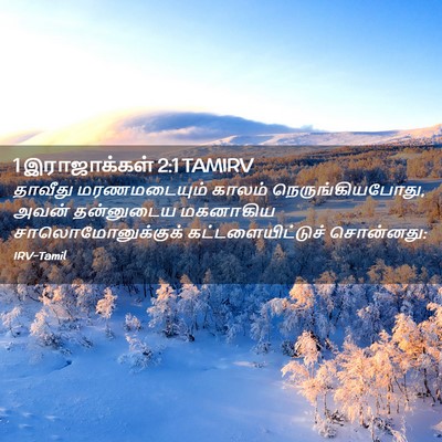 Picture 02 - 1 இராஜாக்கள் 2:1 TAMIRV - தாவீது மரணமடையும் - Bible Verse Picture