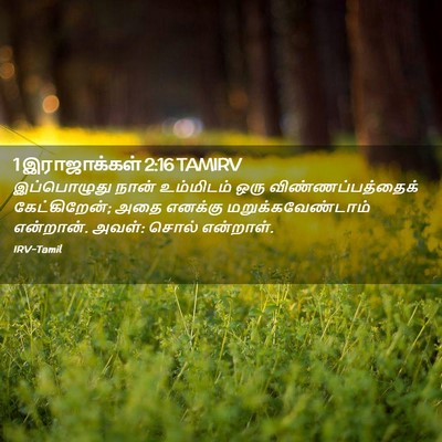 Picture 02 - 1 இராஜாக்கள் 2:16 TAMIRV - இப்பொழுது நான் - Bible Verse Picture