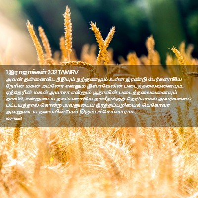 Picture 02 - 1 இராஜாக்கள் 2:32 TAMIRV - அவன் தன்னைவிட - Bible Verse Picture