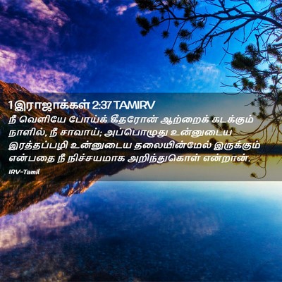 Picture 02 - 1 இராஜாக்கள் 2:37 TAMIRV - நீ வெளியே போய்க் - Bible Verse Picture
