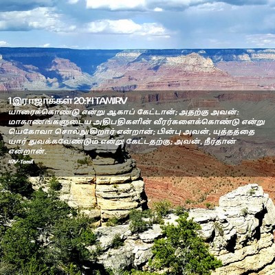 Picture 02 - 1 இராஜாக்கள் 20:14 TAMIRV - யாரைக்கொண்டு - Bible Verse Picture