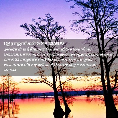 Picture 02 - 1 இராஜாக்கள் 20:16 TAMIRV - அவர்கள் மத்தியான - Bible Verse Picture