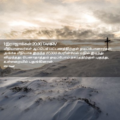 Picture 02 - 1 இராஜாக்கள் 20:30 TAMIRV - மீதியானவர்கள் - Bible Verse Picture