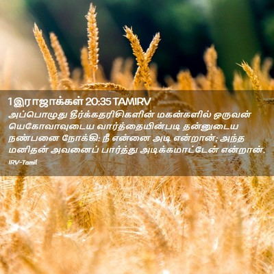 Picture 02 - 1 இராஜாக்கள் 20:35 TAMIRV - அப்பொழுது - Bible Verse Picture