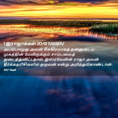 Picture 02 - 1 இராஜாக்கள் 20:41 TAMIRV - அப்பொழுது அவன் - Bible Verse Picture