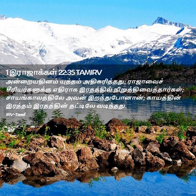 Picture 02 - 1 இராஜாக்கள் 22:35 TAMIRV - அன்றையதினம் - Bible Verse Picture
