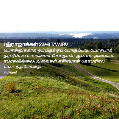 Picture 02 - 1 இராஜாக்கள் 22:48 TAMIRV - பொன்னுக்காக - Bible Verse Picture