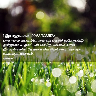 Picture 02 - 1 இராஜாக்கள் 22:53 TAMIRV - பாகாலை வணங்கி, - Bible Verse Picture