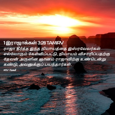 Picture 02 - 1 இராஜாக்கள் 3:28 TAMIRV - ராஜா தீர்த்த இந்த - Bible Verse Picture