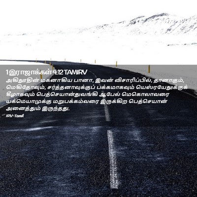 Picture 02 - 1 இராஜாக்கள் 4:12 TAMIRV - அகிலூதின் மகனாகிய - Bible Verse Picture