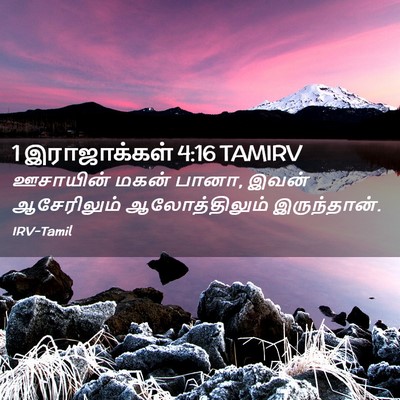Picture 02 - 1 இராஜாக்கள் 4:16 TAMIRV - ஊசாயின் மகன் பானா, - Bible Verse Picture