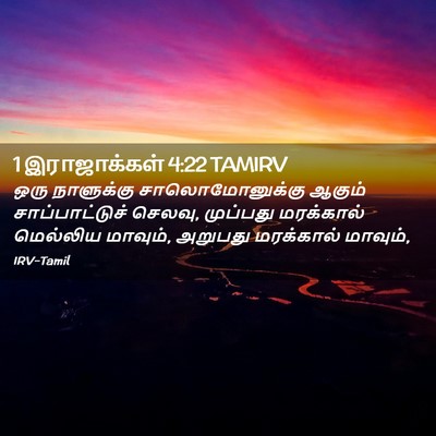 Picture 02 - 1 இராஜாக்கள் 4:22 TAMIRV - ஒரு நாளுக்கு - Bible Verse Picture
