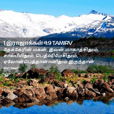 Picture 02 - 1 இராஜாக்கள் 4:9 TAMIRV - தேக்கேரின் மகன், - Bible Verse Picture