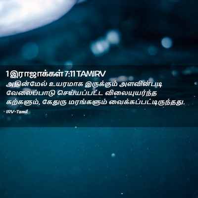 Picture 02 - 1 இராஜாக்கள் 7:11 TAMIRV - அதின்மேல் உயரமாக - Bible Verse Picture