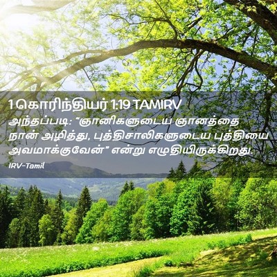 Picture 02 - 1 கொரிந்தியர் 1:19 TAMIRV - அந்தப்படி: - Bible Verse Picture