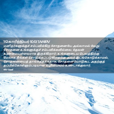 Picture 02 - 1 கொரிந்தியர் 10:13 TAMIRV - மனிதர்களுக்குச் - Bible Verse Picture