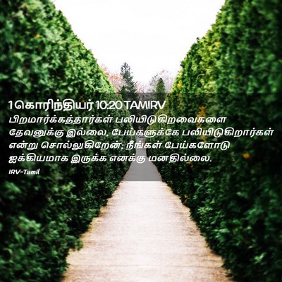 Picture 02 - 1 கொரிந்தியர் 10:20 TAMIRV -  - Bible Verse Picture