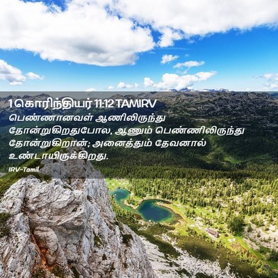 Picture 02 - 1 கொரிந்தியர் 11:12 TAMIRV - பெண்ணானவள் - Bible Verse Picture