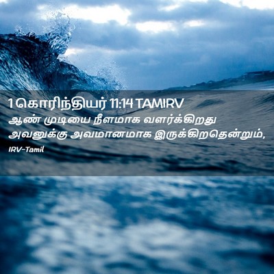 Picture 02 - 1 கொரிந்தியர் 11:14 TAMIRV - ஆண் முடியை நீளமாக - Bible Verse Picture
