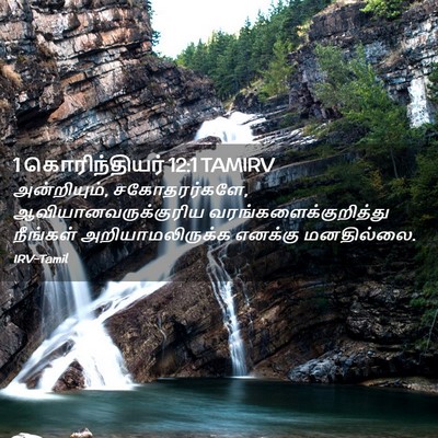 Picture 02 - 1 கொரிந்தியர் 12:1 TAMIRV - அன்றியும், - Bible Verse Picture