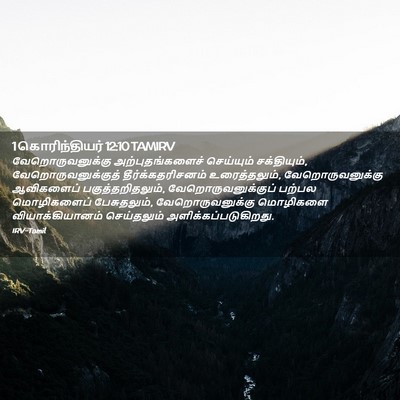 Picture 02 - 1 கொரிந்தியர் 12:10 TAMIRV - வேறொருவனுக்கு - Bible Verse Picture