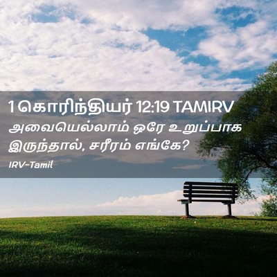 Picture 02 - 1 கொரிந்தியர் 12:19 TAMIRV - அவையெல்லாம் ஒரே - Bible Verse Picture