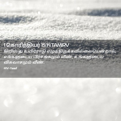 Picture 02 - 1 கொரிந்தியர் 15:14 TAMIRV - கிறிஸ்து உயிரோடு - Bible Verse Picture