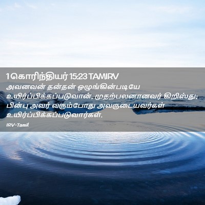 Picture 02 - 1 கொரிந்தியர் 15:23 TAMIRV - அவனவன் தன்தன் - Bible Verse Picture