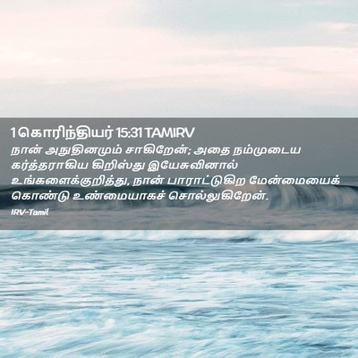 Picture 02 - 1 கொரிந்தியர் 15:31 TAMIRV - நான் அநுதினமும் - Bible Verse Picture