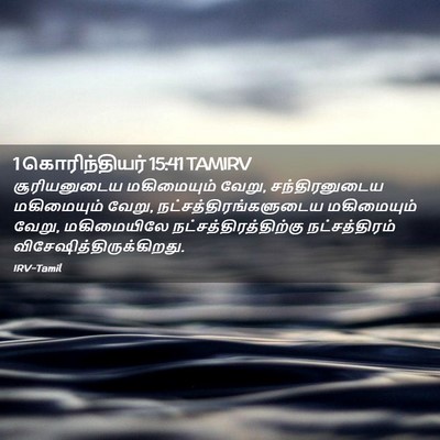 Picture 02 - 1 கொரிந்தியர் 15:41 TAMIRV - சூரியனுடைய - Bible Verse Picture