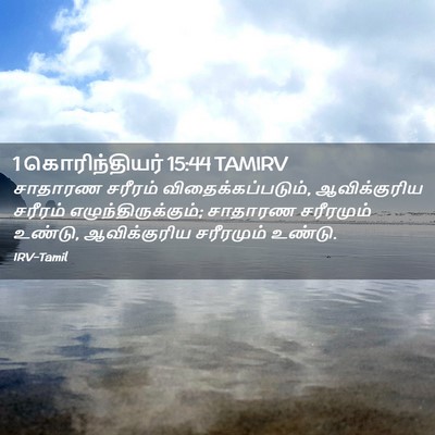 Picture 02 - 1 கொரிந்தியர் 15:44 TAMIRV - சாதாரண சரீரம் - Bible Verse Picture