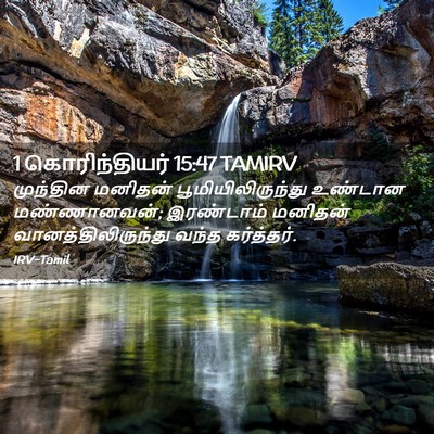 Picture 02 - 1 கொரிந்தியர் 15:47 TAMIRV - முந்தின மனிதன் - Bible Verse Picture