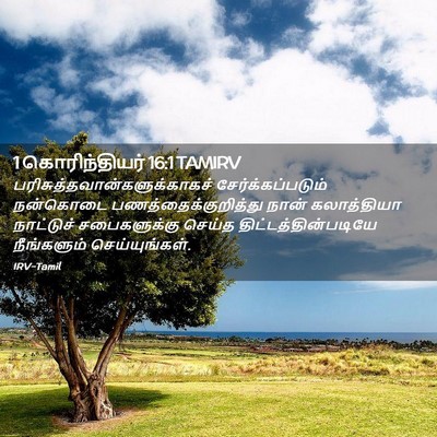 Picture 02 - 1 கொரிந்தியர் 16:1 TAMIRV -  - Bible Verse Picture