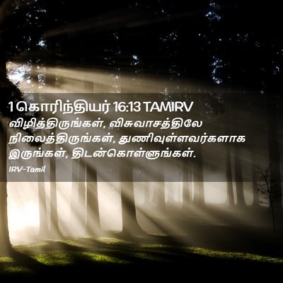 Picture 02 - 1 கொரிந்தியர் 16:13 TAMIRV - விழித்திருங்கள், - Bible Verse Picture