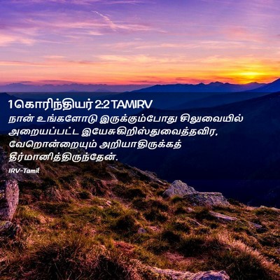Picture 02 - 1 கொரிந்தியர் 2:2 TAMIRV - நான் உங்களோடு - Bible Verse Picture