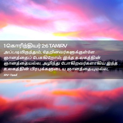 Picture 02 - 1 கொரிந்தியர் 2:6 TAMIRV - அப்படியிருந்தும், - Bible Verse Picture