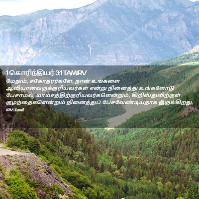 Picture 02 - 1 கொரிந்தியர் 3:1 TAMIRV - மேலும், - Bible Verse Picture