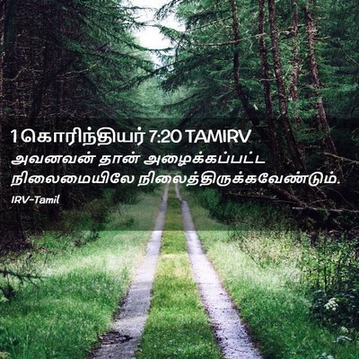 Picture 02 - 1 கொரிந்தியர் 7:20 TAMIRV - அவனவன் தான் - Bible Verse Picture