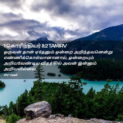 Picture 02 - 1 கொரிந்தியர் 8:2 TAMIRV - ஒருவன் தான் - Bible Verse Picture