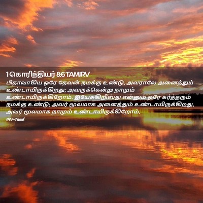 Picture 02 - 1 கொரிந்தியர் 8:6 TAMIRV - பிதாவாகிய ஒரே - Bible Verse Picture