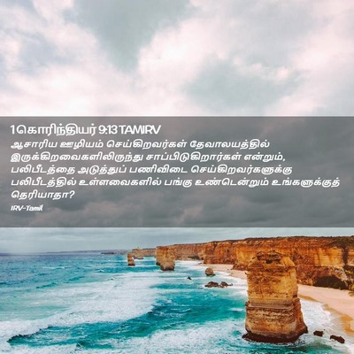 Picture 02 - 1 கொரிந்தியர் 9:13 TAMIRV - ஆசாரிய ஊழியம் - Bible Verse Picture