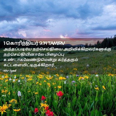 Picture 02 - 1 கொரிந்தியர் 9:14 TAMIRV - அந்தப்படியே - Bible Verse Picture