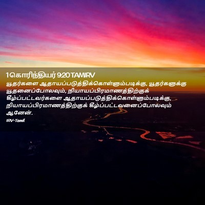 Picture 02 - 1 கொரிந்தியர் 9:20 TAMIRV - யூதர்களை - Bible Verse Picture