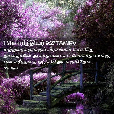 Picture 02 - 1 கொரிந்தியர் 9:27 TAMIRV - மற்றவர்களுக்குப் - Bible Verse Picture