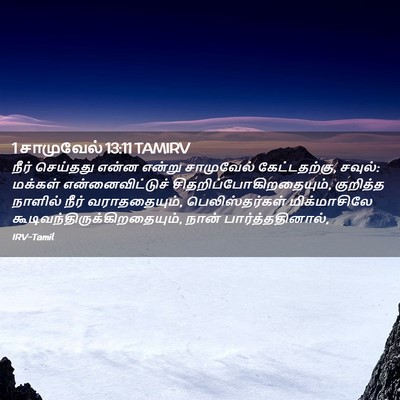 Picture 02 - 1 சாமுவேல் 13:11 TAMIRV - நீர் செய்தது என்ன - Bible Verse Picture