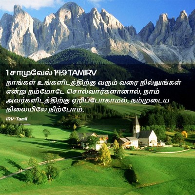 Picture 02 - 1 சாமுவேல் 14:9 TAMIRV - நாங்கள் - Bible Verse Picture